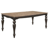 Bridget Rectangular Dining Set Charcoal Sand Through