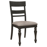 Bridget Rectangular Dining Set Charcoal Sand Through