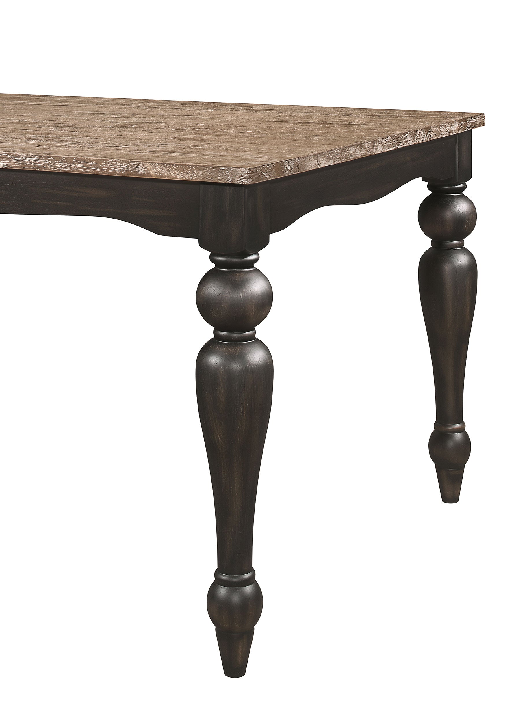 Bridget Rectangular Dining Set Charcoal Sand Through