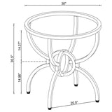 Aviano Round Metal Dining Table Base Gunmetal
