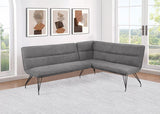 Dodson Fabric Upholstered L-Shaped Nook Dining Bench with Cushioned Seating