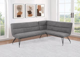 Dodson Fabric Upholstered L-Shaped Nook Dining Bench with Cushioned Seating