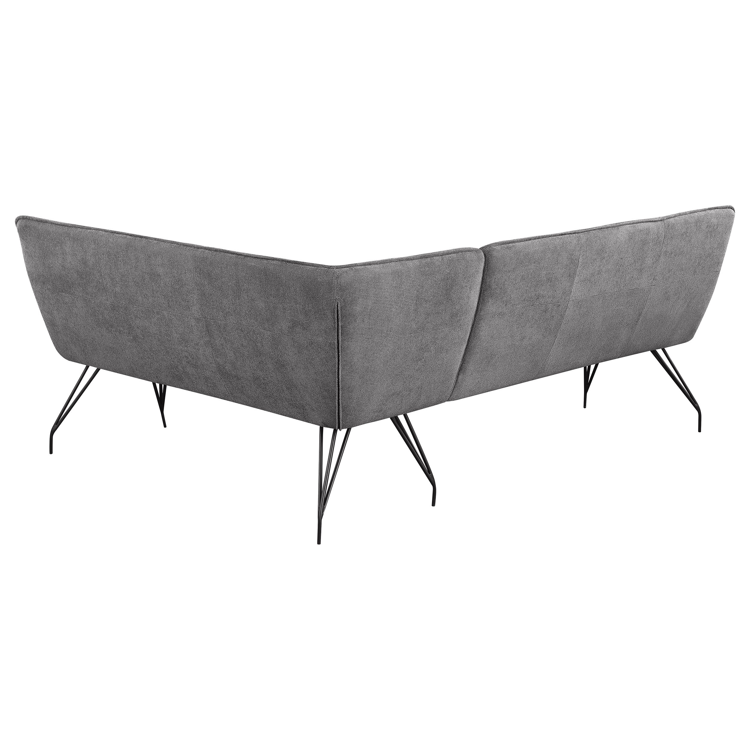 Dodson Fabric Upholstered L-Shaped Nook Dining Bench with Cushioned Seating