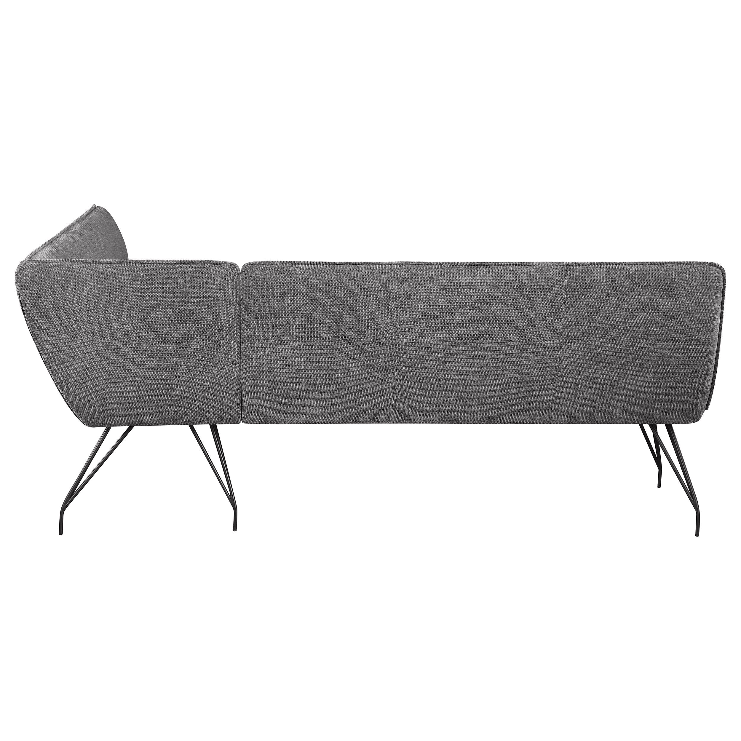 Dodson Fabric Upholstered L-Shaped Nook Dining Bench with Cushioned Seating