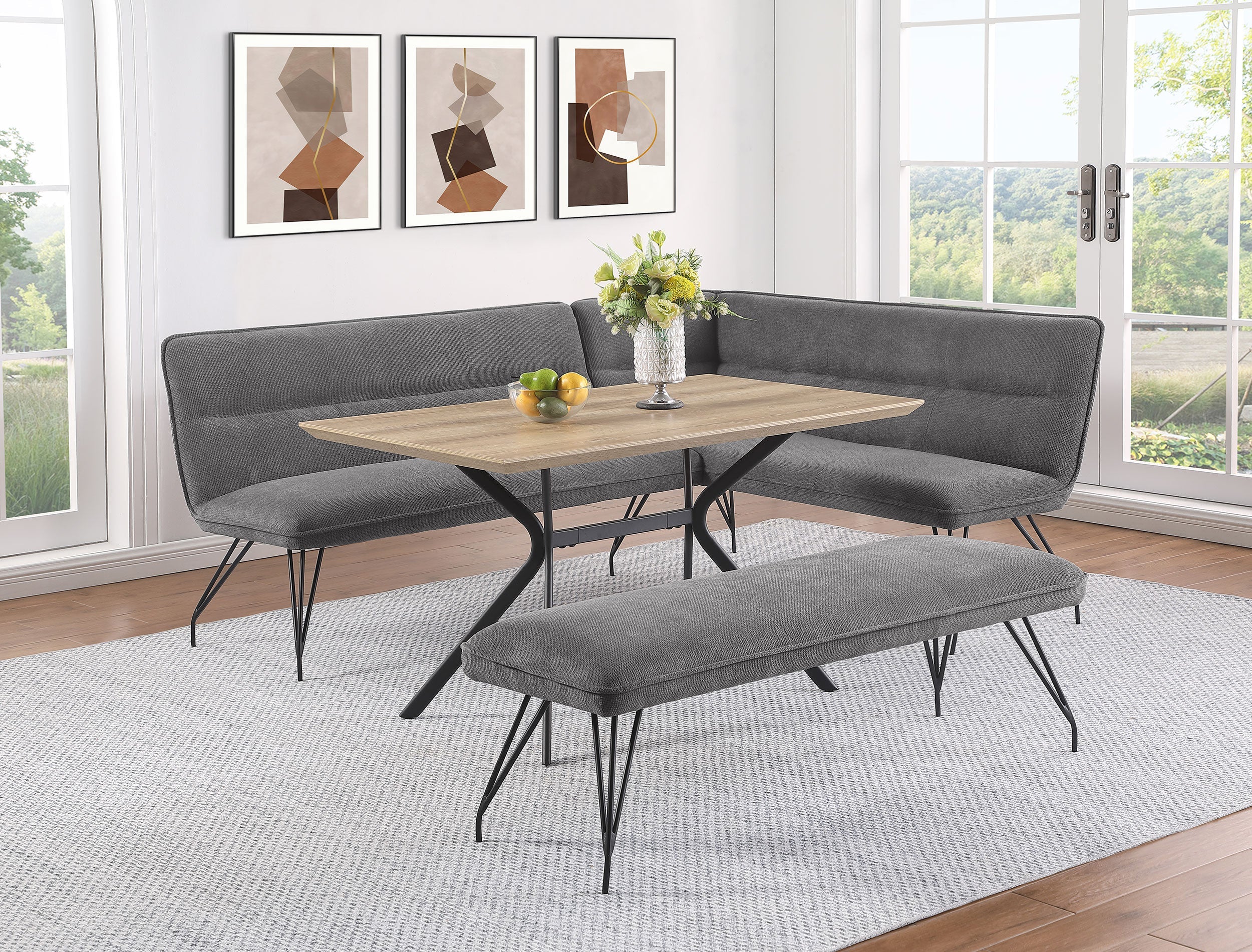 Dodson Fabric Upholstered Dining Bench