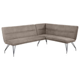 Dodson Fabric Upholstered L-Shaped Nook Dining Bench with Cushioned Seating