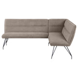 Dodson Fabric Upholstered L-Shaped Nook Dining Bench with Cushioned Seating