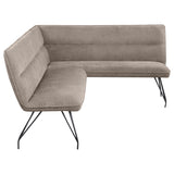 Dodson Fabric Upholstered L-Shaped Nook Dining Bench with Cushioned Seating