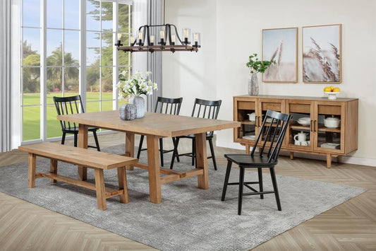 Middleton Extension Leaf Dining Set Brown