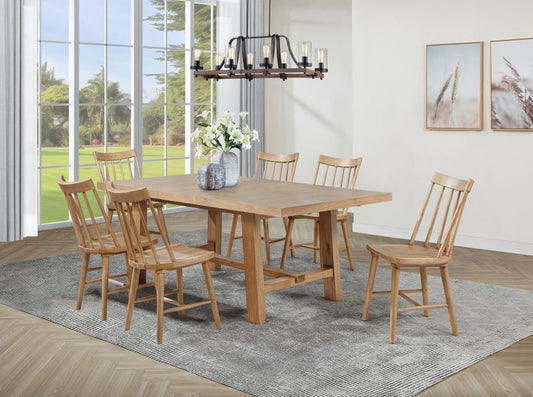 Middleton Extension Leaf Dining Set Natural Brown