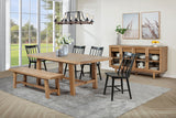 Middleton 60-inch Wood Backless Dining Bench Natural Brown