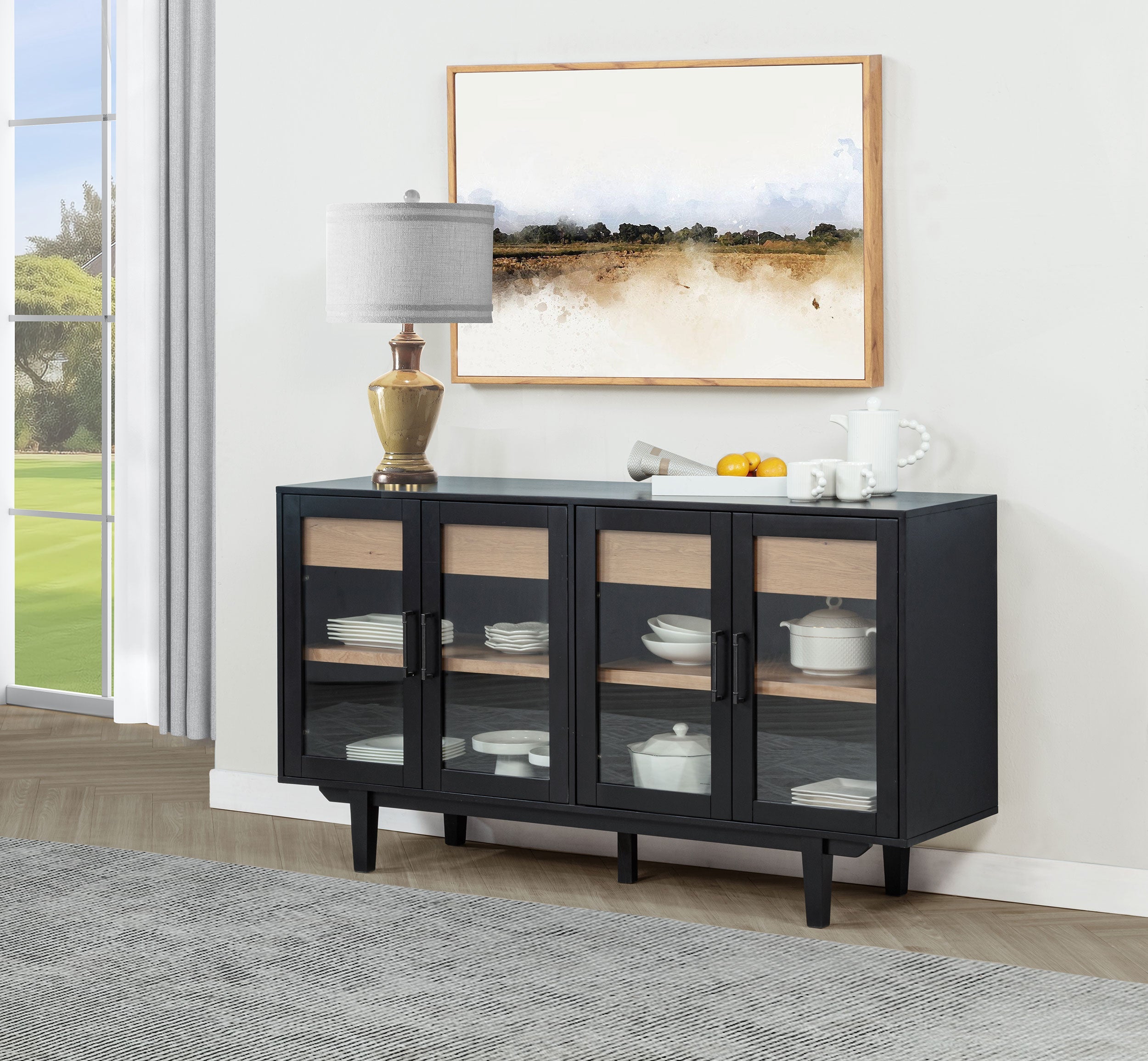 Middleton 4-door Sideboard Server with Dual Drawers