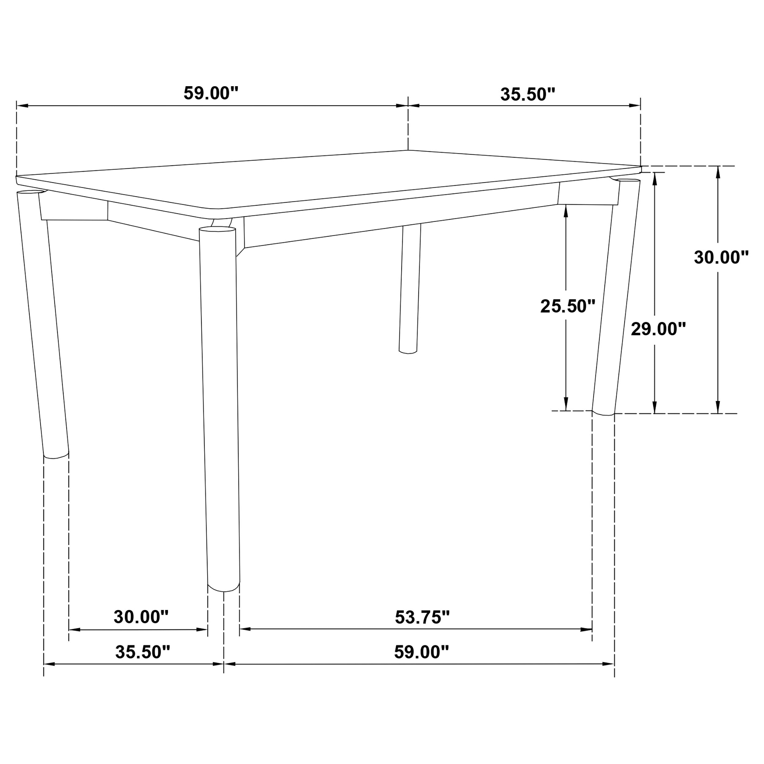 Parkridge 59-inch Rectangular Dining Table
