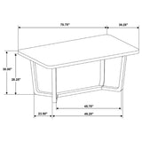 Biloxi 71-inch Rectangular Wood Dining Table Greyish Brown