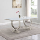 Antoine Rectangular 95-inch Glass Top Dining Table
