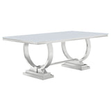 Antoine Rectangular 95-inch Glass Top Dining Table