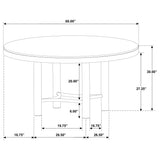 Arini 60-inch Round Wood Dining Room Table Sand Wash
