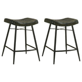 Bayu Leather Upholstered Counter Stool (Set of 2)