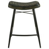 Bayu Leather Upholstered Counter Stool (Set of 2)