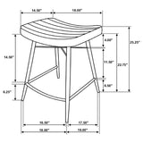 Bayu Leather Upholstered Counter Stool (Set of 2)