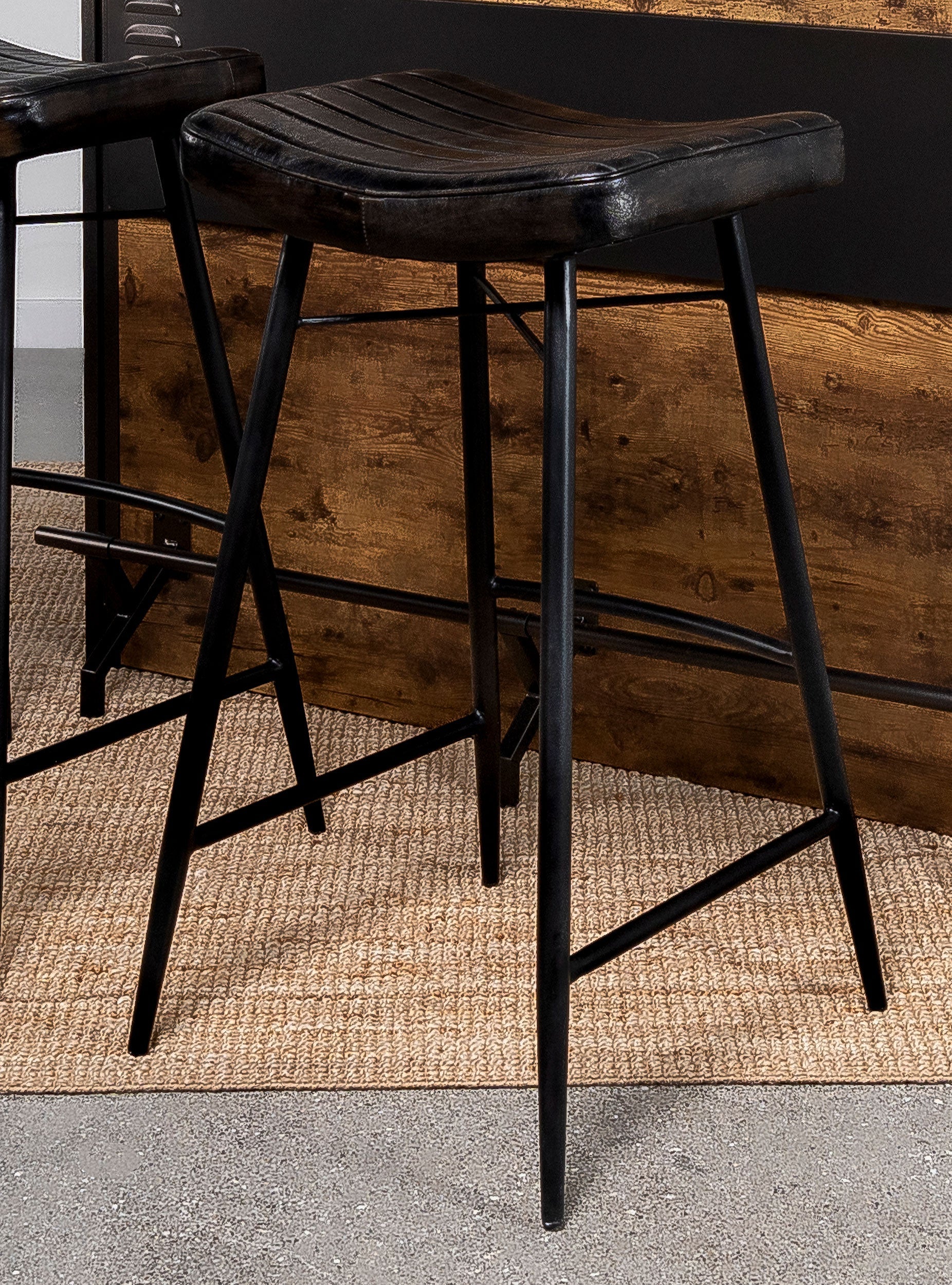 Bayu Leather Upholstered Bar Stool (Set of 2)