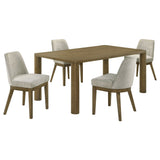Castlewood 71-inch Rectangular Dining Set Brown Oak