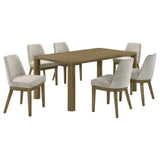 Castlewood 71-inch Rectangular Dining Set Brown Oak