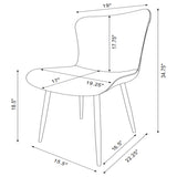 Horizon Upholstered Dining Side Chair Warm Grey (Set of 2)