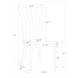 Beaufort Upholstered Dining Side Chair Steel Grey (Set of 2)
