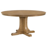 Hartville Round Dining Table Set Natural Light Brown