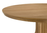 Hartville Round Dining Table Set Natural Light Brown