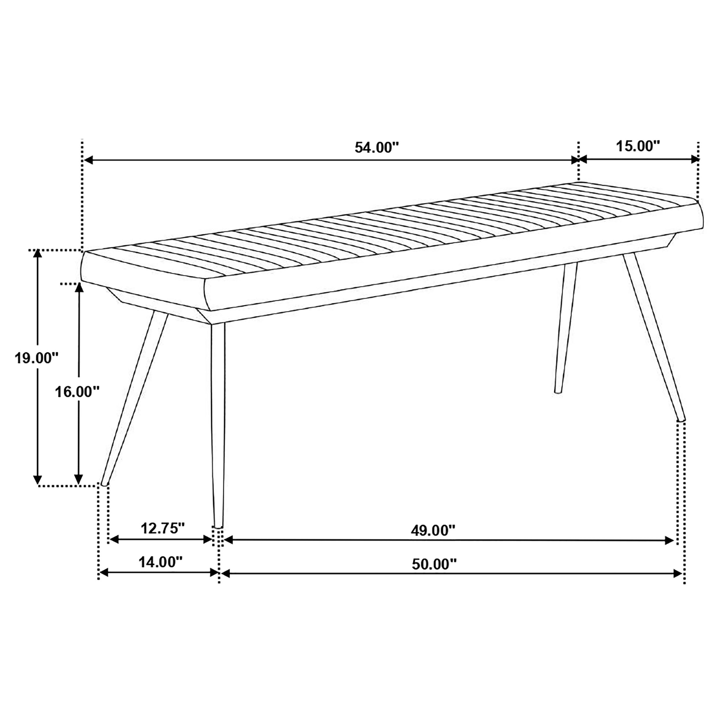 Misty Leather Upholstered Dining Bench