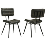 Misty Leather Upholstered Dining Side Chair (Set of 2)