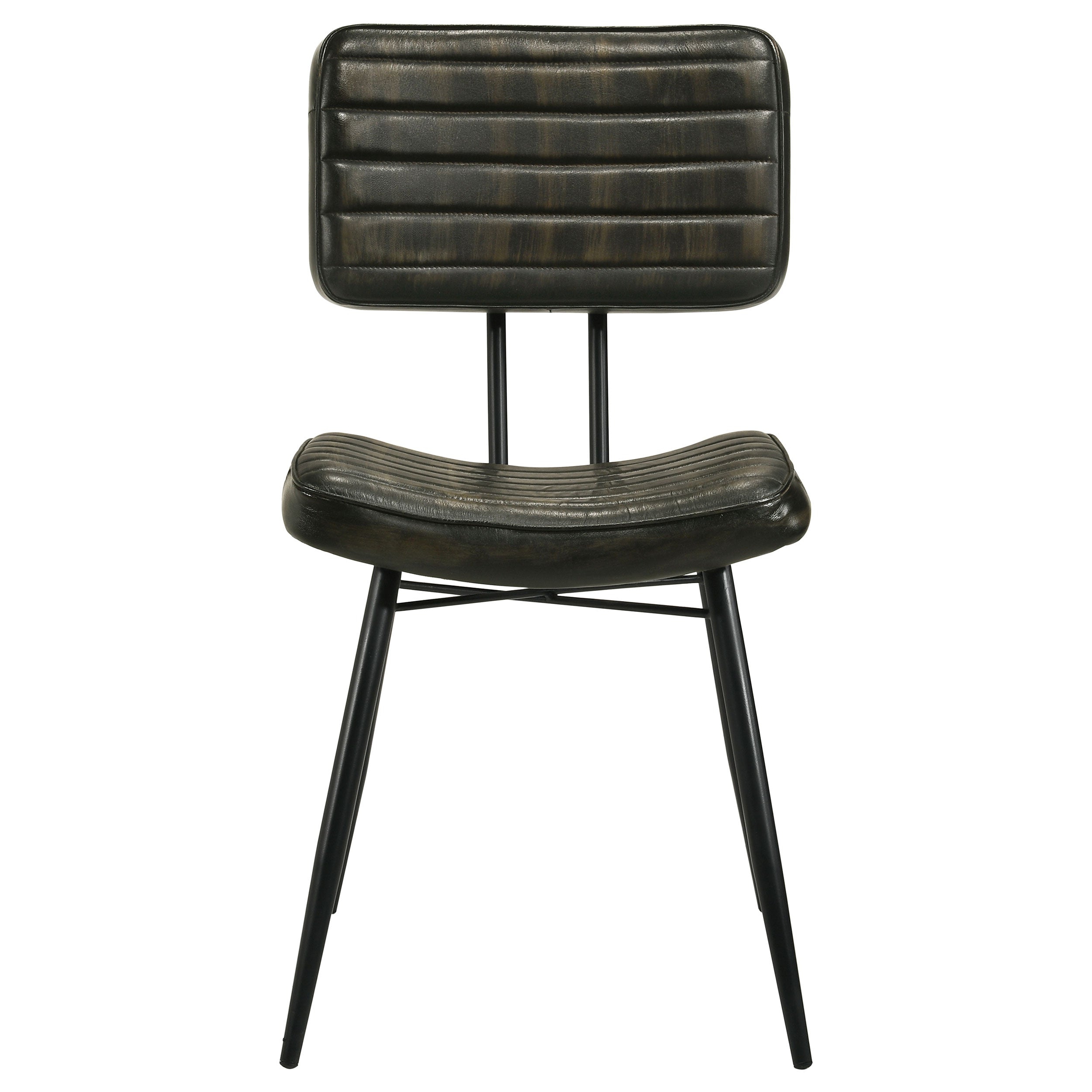 Misty Leather Upholstered Dining Side Chair (Set of 2)