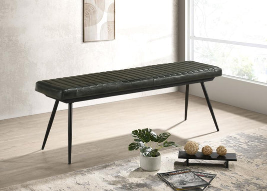 Misty Leather Upholstered Dining Bench