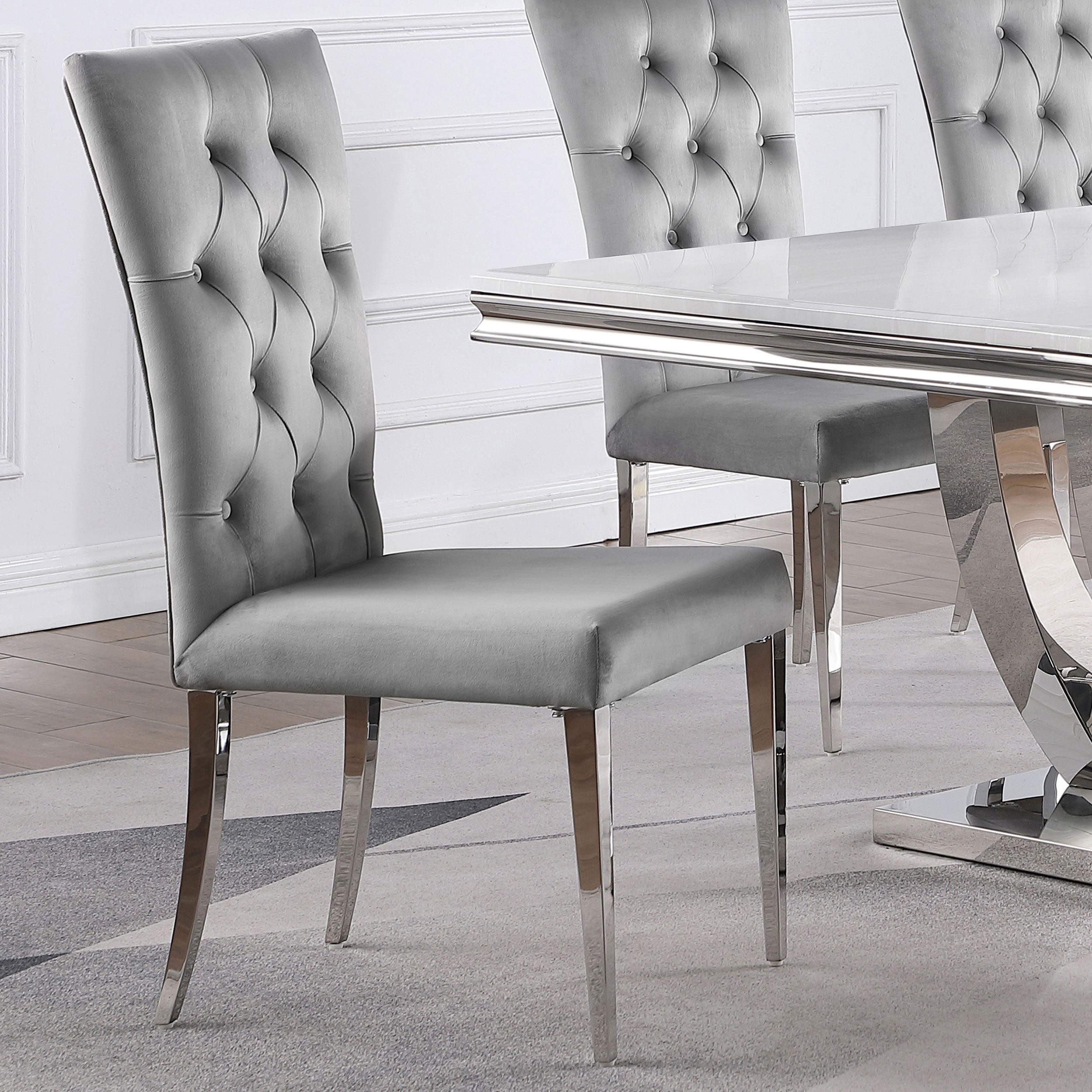 Kerwin Velvet Upholstered Dining Side Chair (Set of 2)
