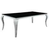 Carone 81-inch Rectangular Glass Dining Set
