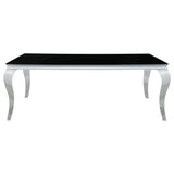 Carone 81-inch Rectangular Glass Dining Set