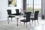 Carone 81-inch Rectangular Glass Dining Set