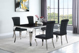 Carone 81-inch Rectangular Glass Dining Set