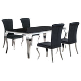Carone 81-inch Rectangular Glass Dining Set
