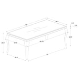 Carone 81-inch Rectangular Glass Dining Set
