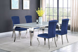 Carone 81-inch Rectangular Glass Dining Set