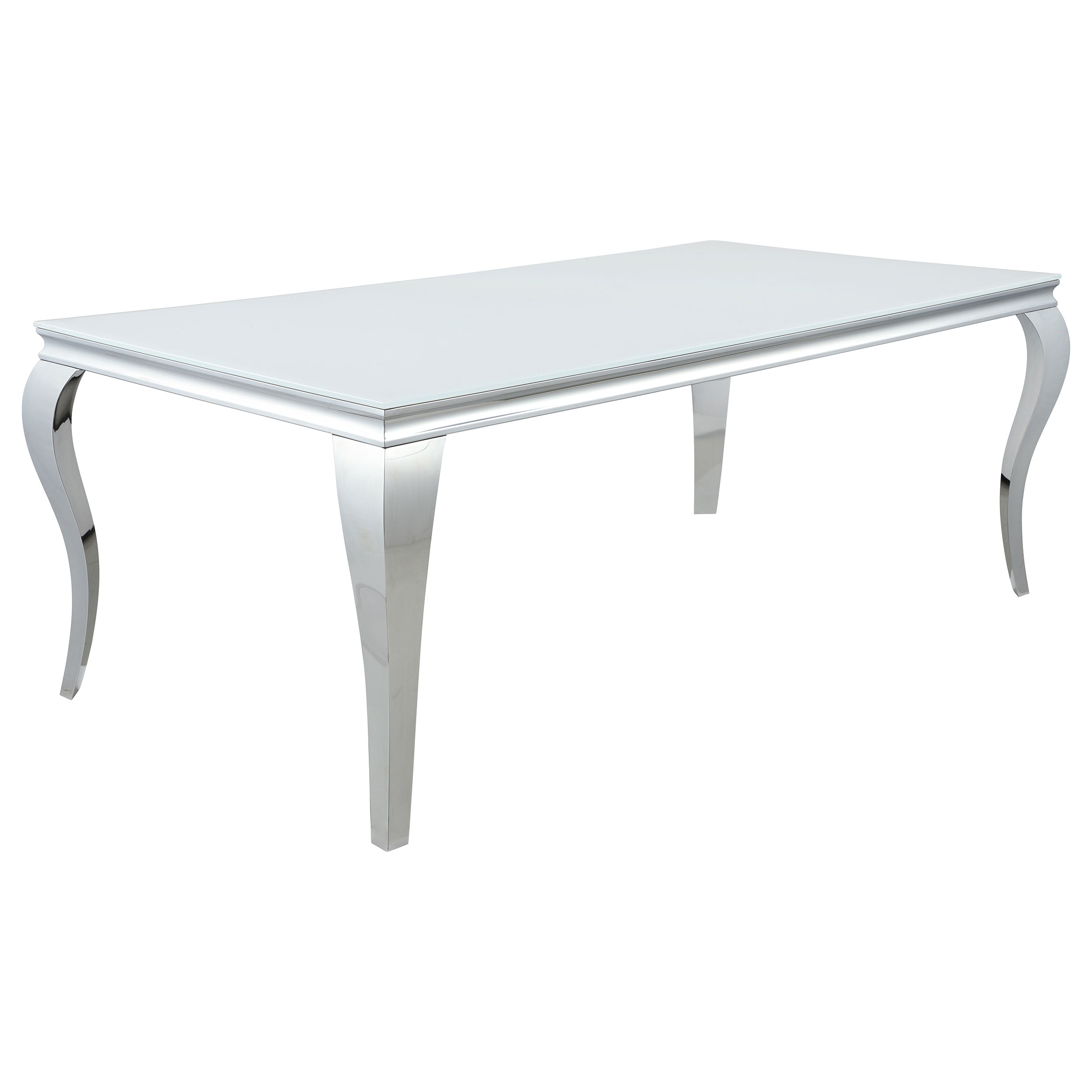 Carone 81-inch Rectangular Glass Dining Set