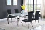 Carone 81-inch Rectangular Glass Dining Set