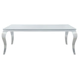 Carone Rectangular 81-inch Glass Top Dining Table