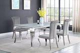 Carone Rectangular 81-inch Glass Top Dining Table