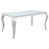 Carone 81-inch Rectangular Glass Dining Set