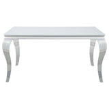 Carone 81-inch Rectangular Glass Dining Set