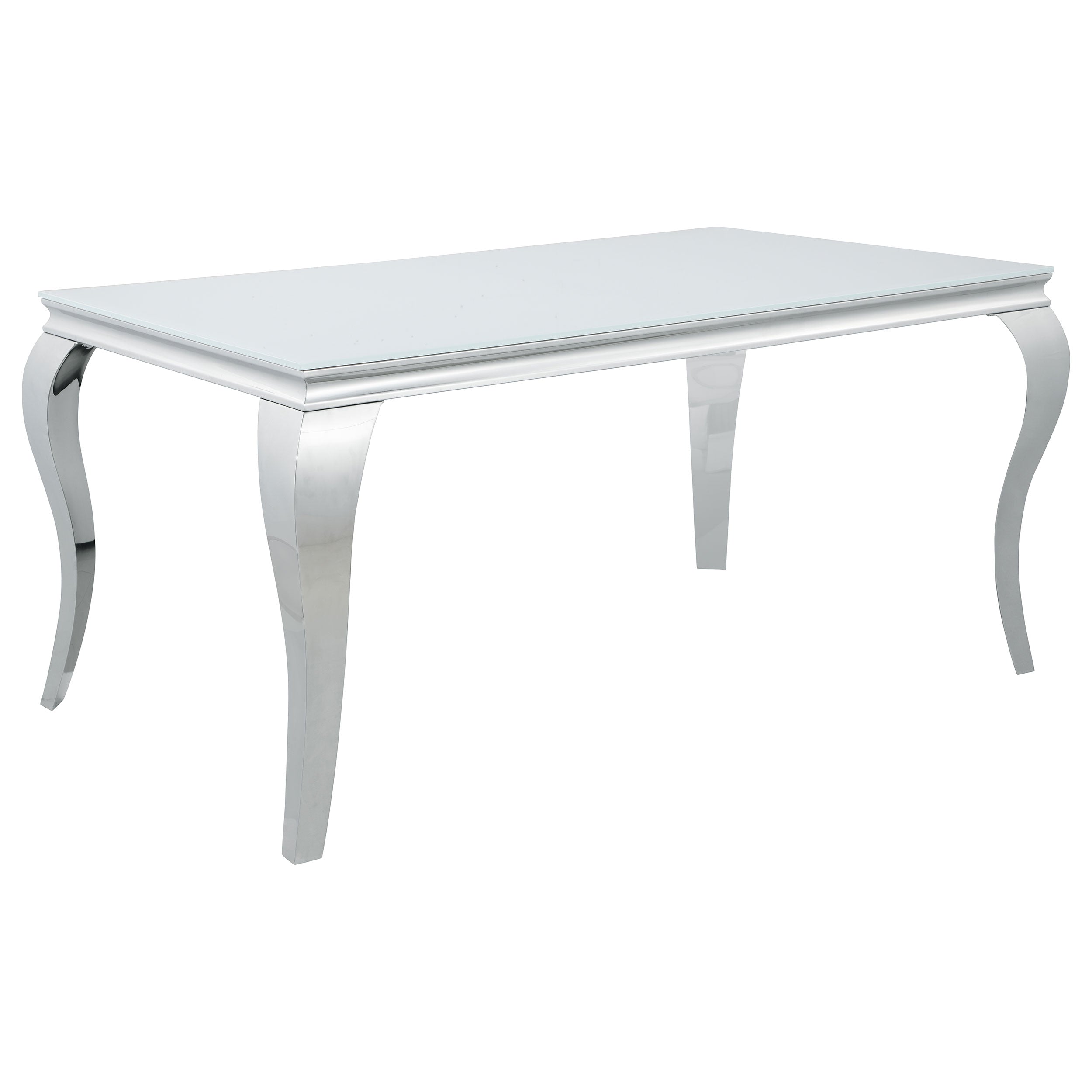 Carone 81-inch Rectangular Glass Dining Set